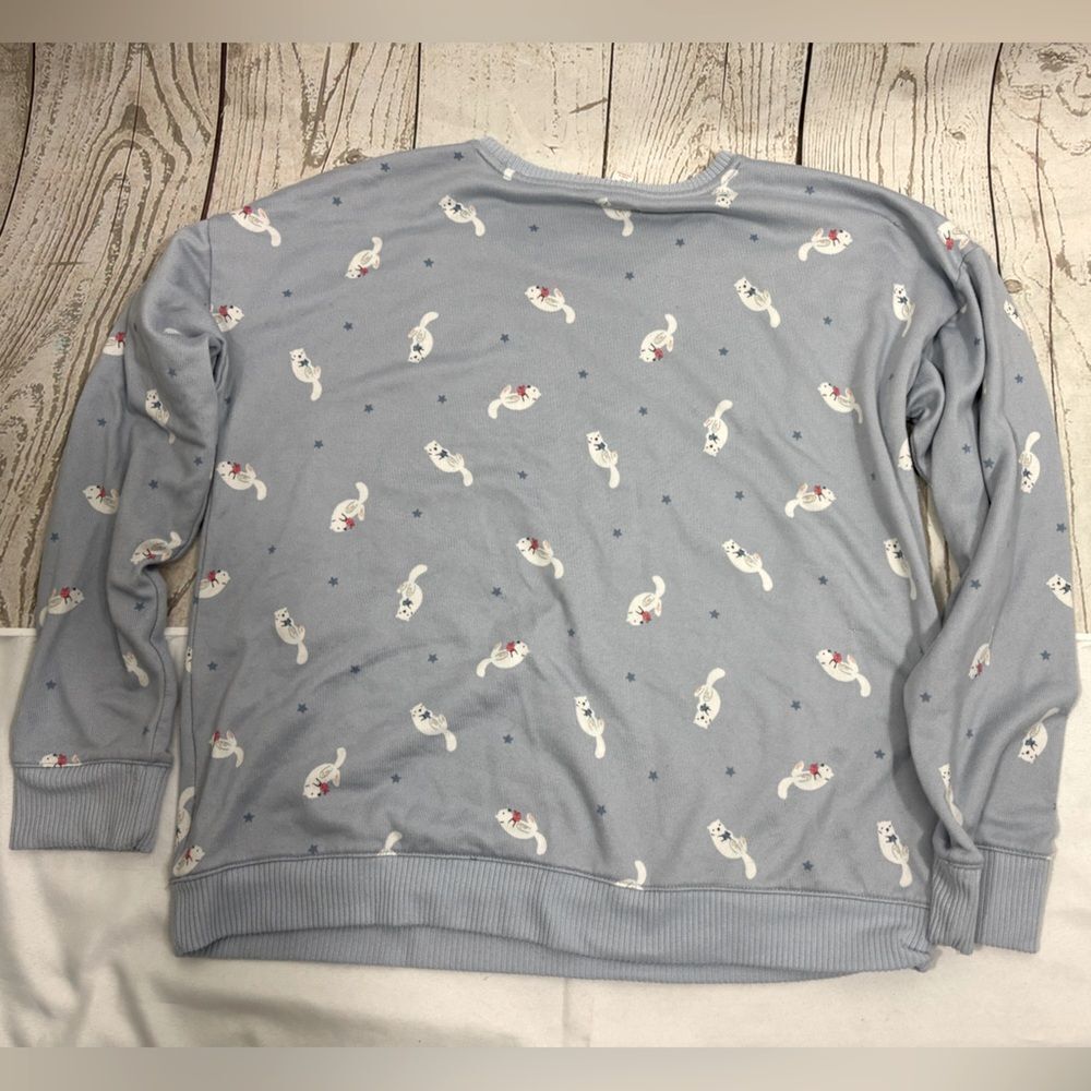‼️5/$25‼️ LC Lauren Conrad Intimates Pajama Sweatshirt Polar Bear - Picture 3 of 7